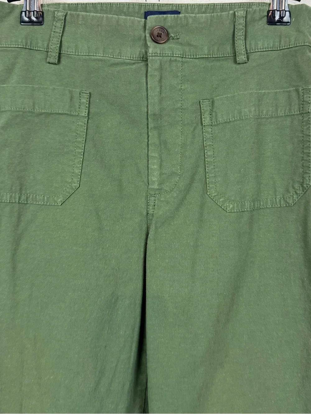 J Crew factory Lizzy Olive Green Wide-Leg Pants 24